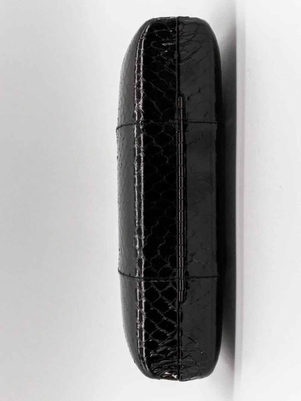 KOTUR Espey Black Snakeskin Box Clutch